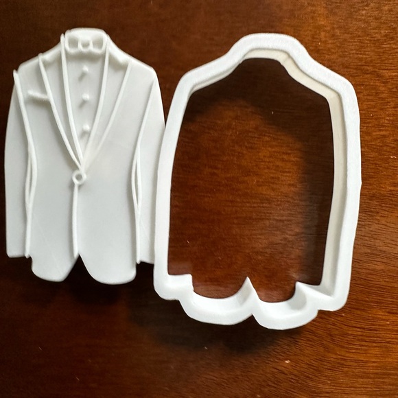 Tuxedo Cookie Cutter and Stamp Set - Picture 1 of 6